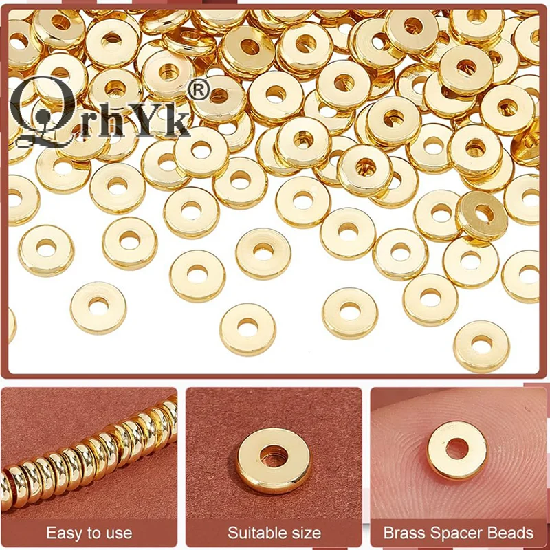 200PCS DIY Spacer Beads For Handmade Necklaces Bracelets Jewelry Making Flat Disc Beads Perfect For Crafting Projects