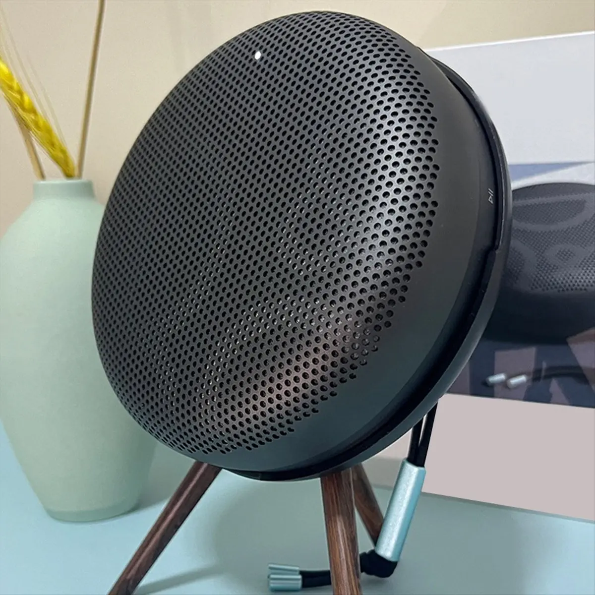 

Портативное настольное крепление для динамика A1, 2-й динамик, стабильная подставка для динамика, удлиненная стабильность, черное зерно-BCBW