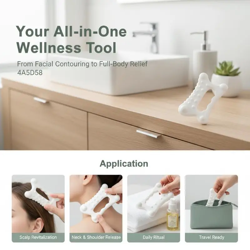 Resin Gua Sha Board With Bumpy Points Smooth Edge Perfect For Home SPA Face Neck Muscle Relaxation