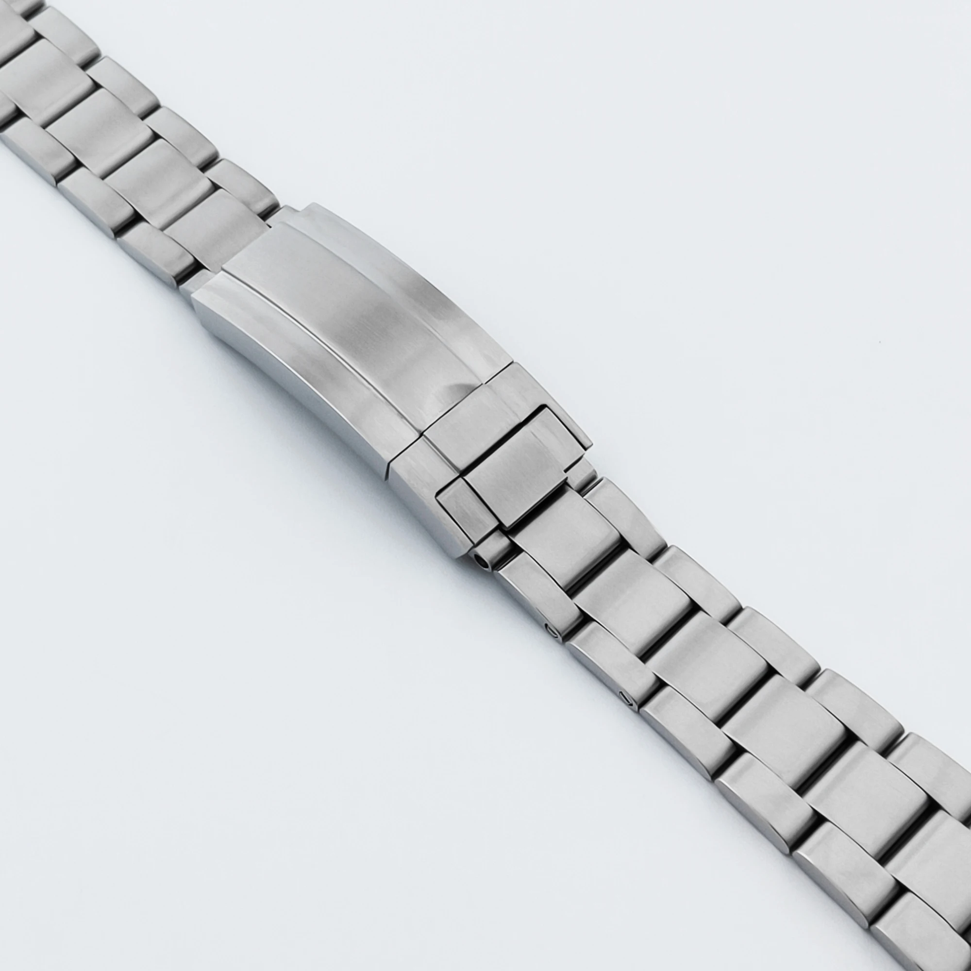 20 mm breites silbernes Präsidentenarmband aus massivem 904L-Edelstahl mit Glide-Lock-Verschluss für Sub Log NH34 NH35-Uhrengehäuse – Detail 5