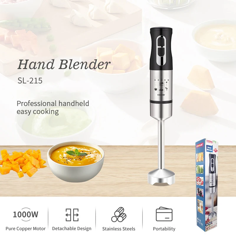 Food Processor Blender Grinder Blender 1200w 5 Speed 304 Stainless Steel Bar Juicer Hand Bar Blender