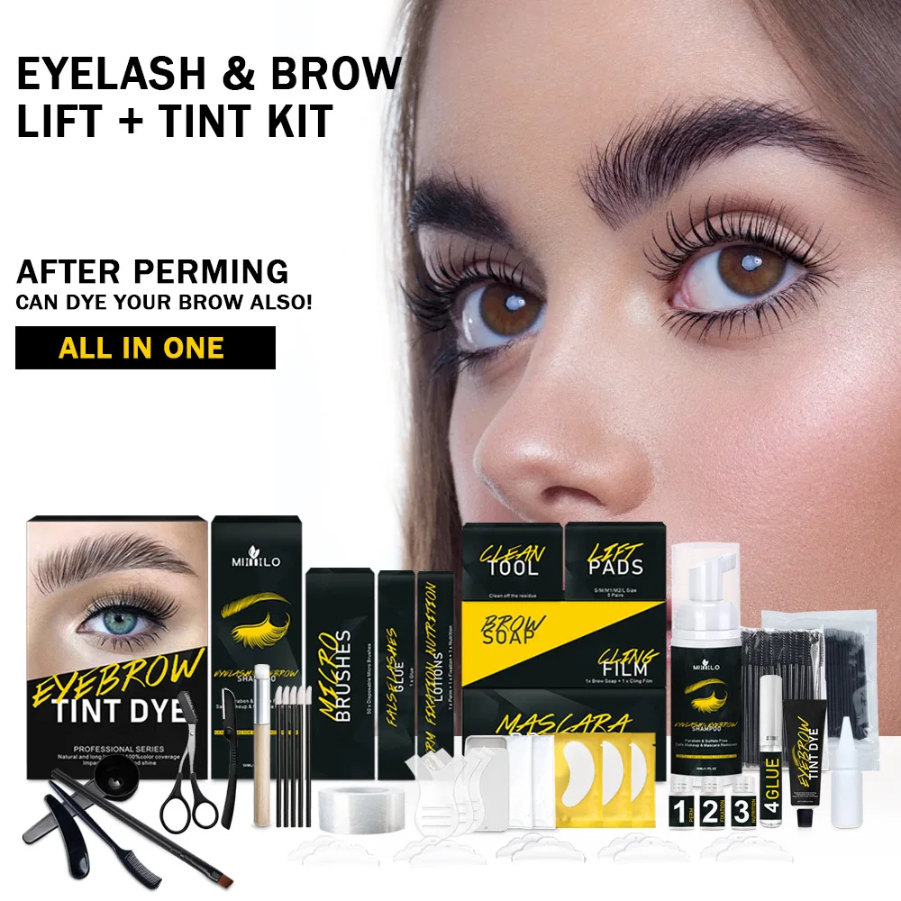 2-in-1 wimperlift en wenkbrauwlamineringsset Direct vollere wimpers Lash Salon-effect Gelamineerde wimpers Langdurige liftkit