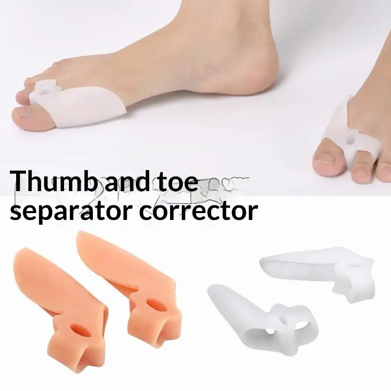 1 Paar weiche Zehenspreizer zur Korrektur von Hallux valgus, Abstandshalter und Polster für Hallux valgus, mit Gel-Schutz, zur Fußpflege. – Detail 3