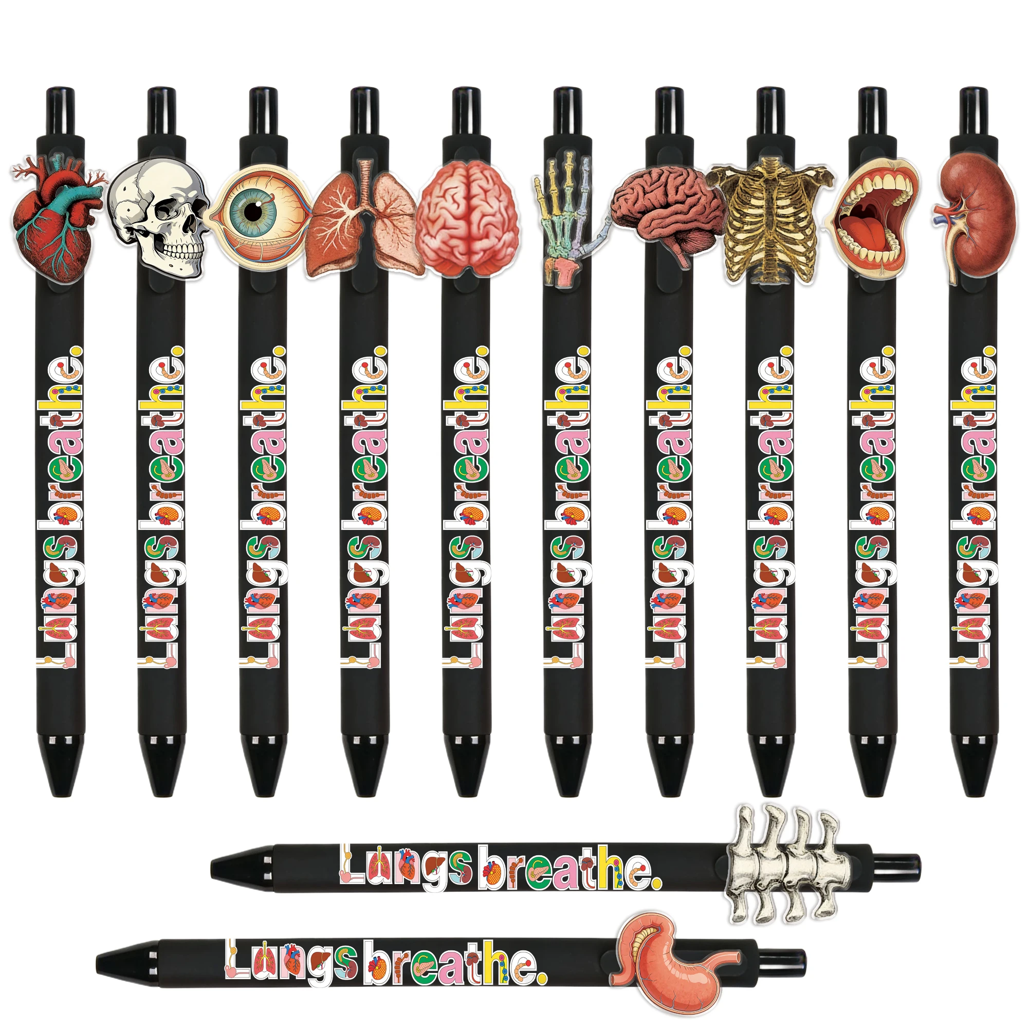 

Набор из 10/20 шариковых ручек с дизайном человеческих органов, креативные ручки в виде органов тела, ручки для плавного письма