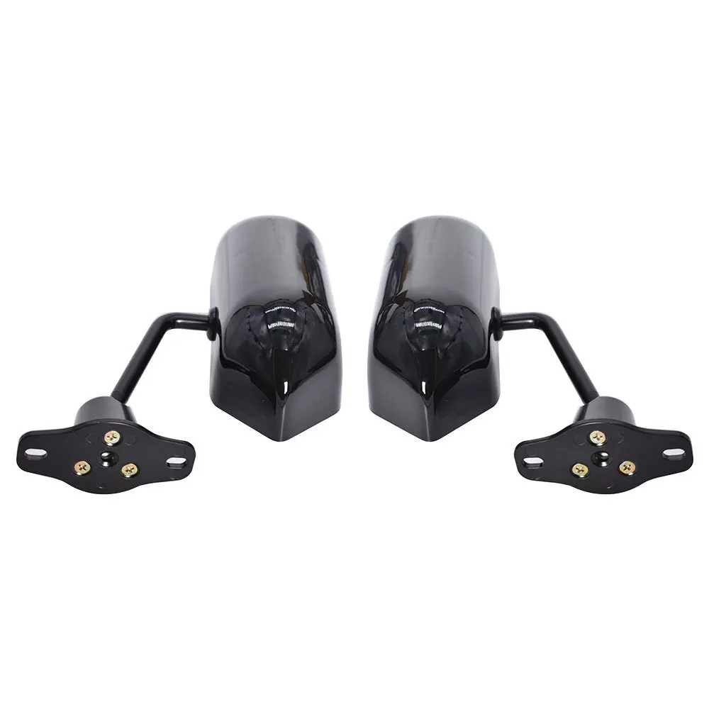 Car Side Mirrors with Bolt Universal F1 Style Convex Glass Glossy Black RH/LH view 6