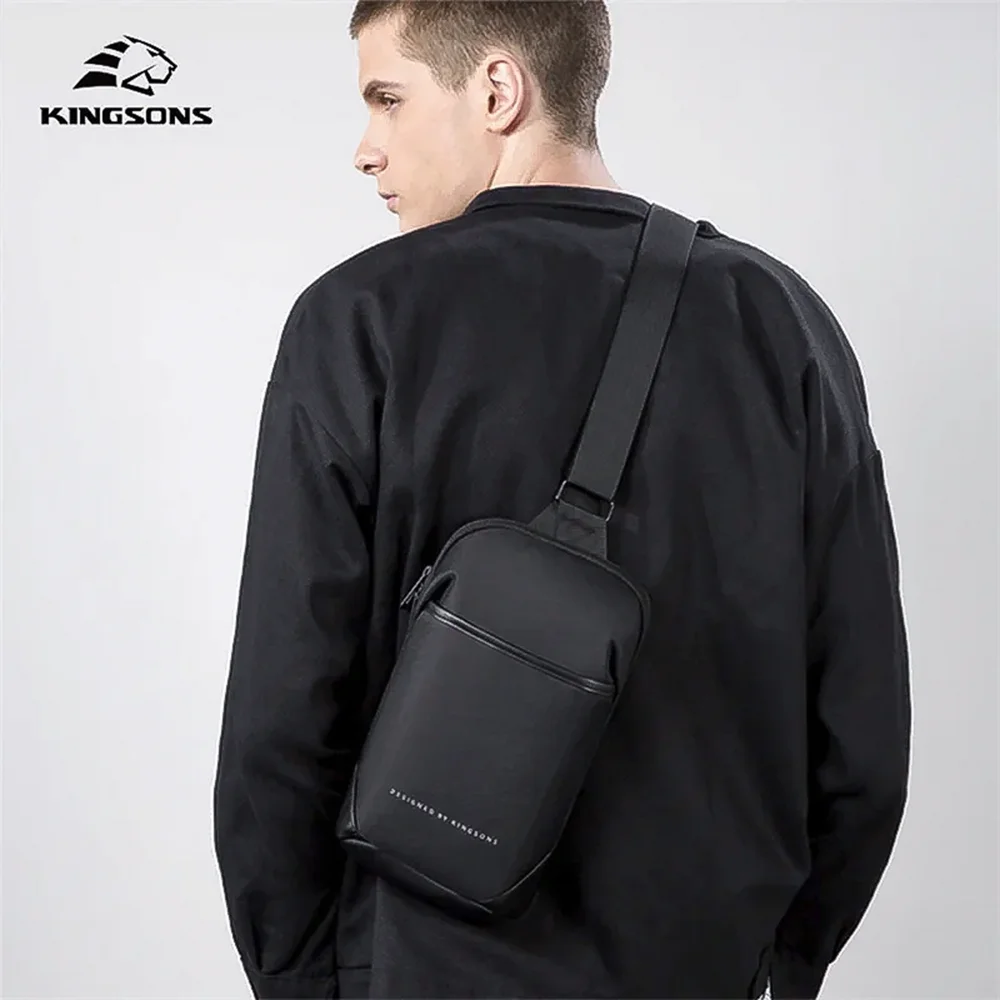 Kingsons Anti-theft Shoulder Chest Bag Waterproof  Sling Shoulder Bag Short Trip Messenger Commuter Bag City Walk Chest Man Bag