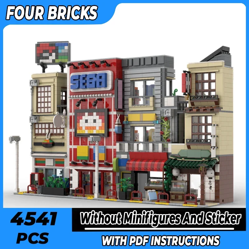 

Moc Building Bricks City Street View Model Streets in Tokyo Technology Modular Blocks Gifts Toys For Children DIY Sets Assembly