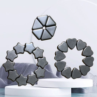 5/10/20 PCS Heart-shaped Triangle Five-pointed Star Black Small Magnet Disc for Crafts Hobby Fridge Magnetic Game Teaching Tools