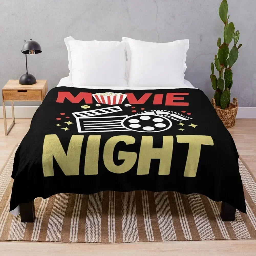 

Movie Popcorn Cinema Throw Blanket Cozy Warm Blanket for Bed Room Decor