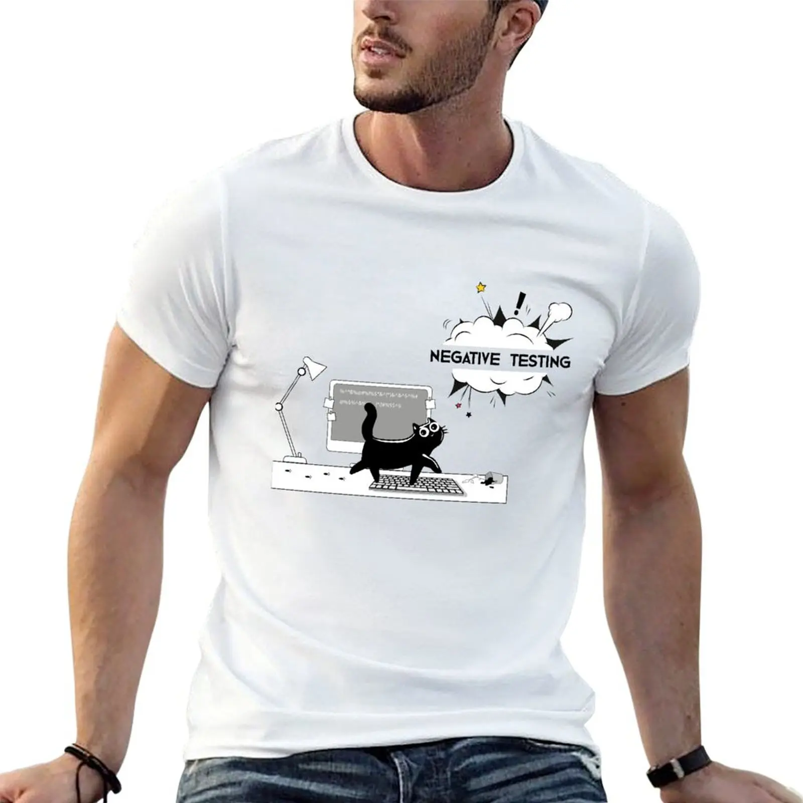 Negative Testing QA Engineer, Quality Assurance T-Shirt Lightweight Print T-Shirt