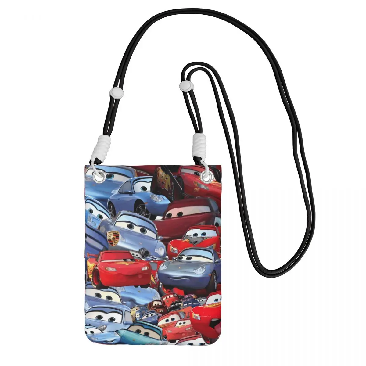 

Изготовленная на заказ сумка для мобильного телефона Lightning McQueen, диагональная женская и мужская сумка через плечо, регулируемая длина, дорожная сумка