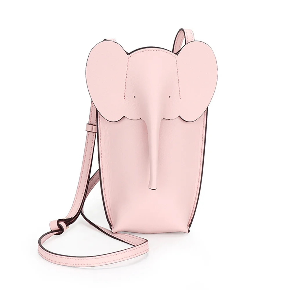 

Genuine Leather Shoulder Bag Fashion Elephant Purse Animal Shaped Purse Elephant Phone Bags