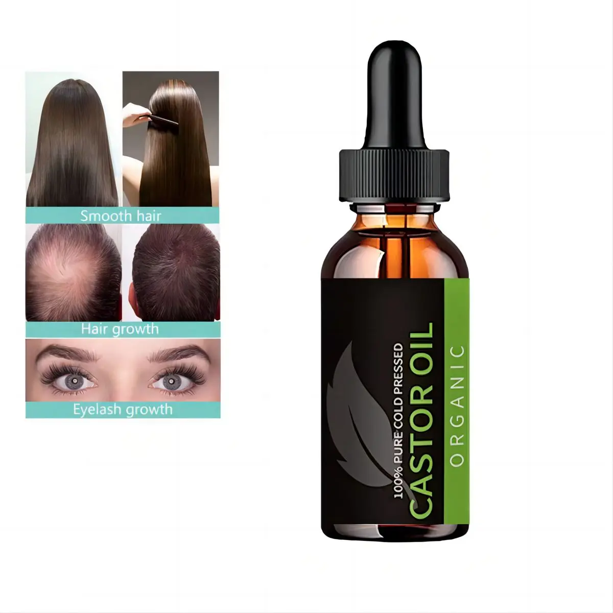 Eyelash Growth Oil Eyebrow Regrowth Oil Natural Castor Essential Oils Essence Anti Alopecia Serum Eyelashes