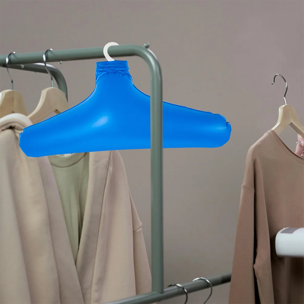 

2Pcs Inflatable Hangers Waterproof PVC Material Portable Closet Organizer for Travel Home Storage Hangers for Skirts