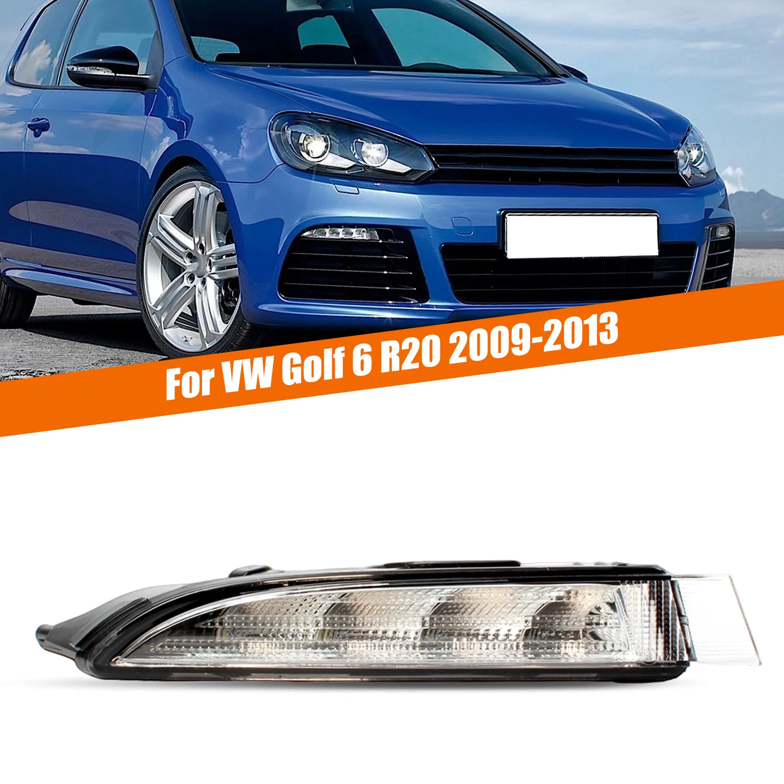 

Правый боковой фонарь для VW Golf 6 R20 2009 2010 2011 2012 2013, автомобильный Стайлинг, светодиодный DRL, дневные ходовые огни, водонепроницаемый жгут проводов