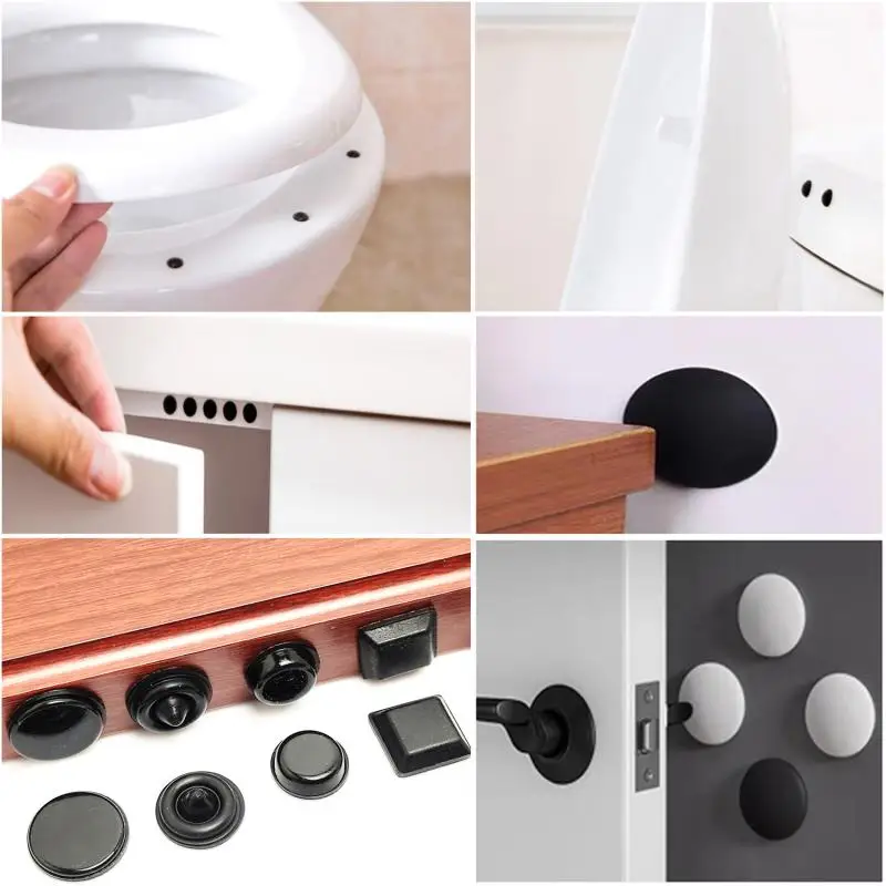 100pcs~18pcs Door Stops Self adhesive Silicone Rubber Pads Cabinet Bumpers Rubber Damper Buffer Cushion Furniture Hardware