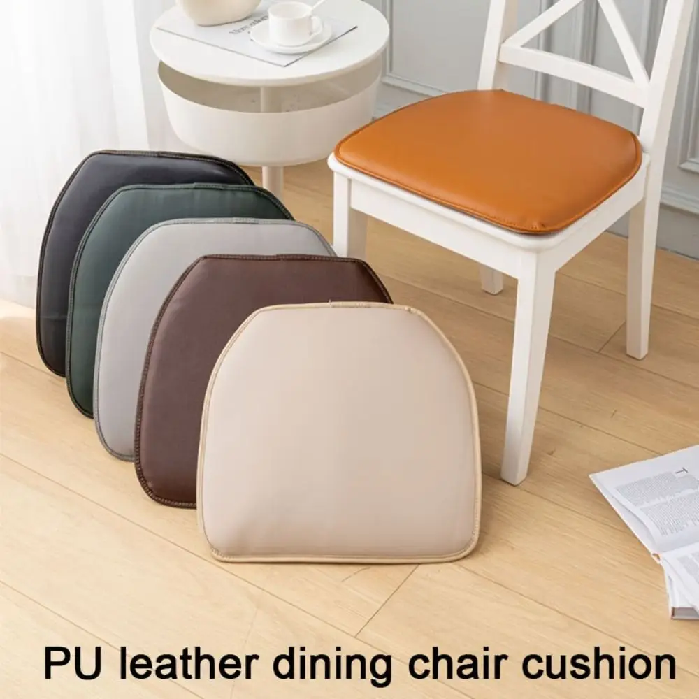 Trendy 40*43cm Seat Cushion Waterproof Thickened Chair Cushions Easy Clean Faux Leather Chair Pads Office Chairs