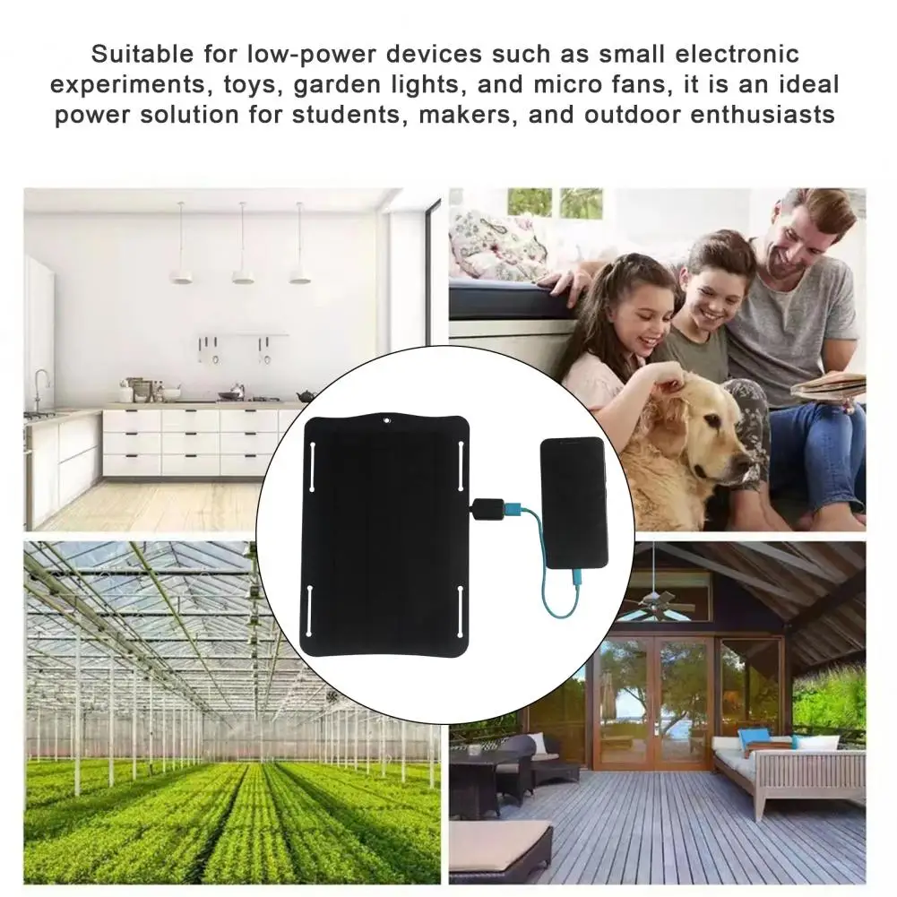 

High-power Solar Panel High Efficiency Solar Panel Charger for Phones Fans Universal Outdoor Emergency Power Panel with Usb
