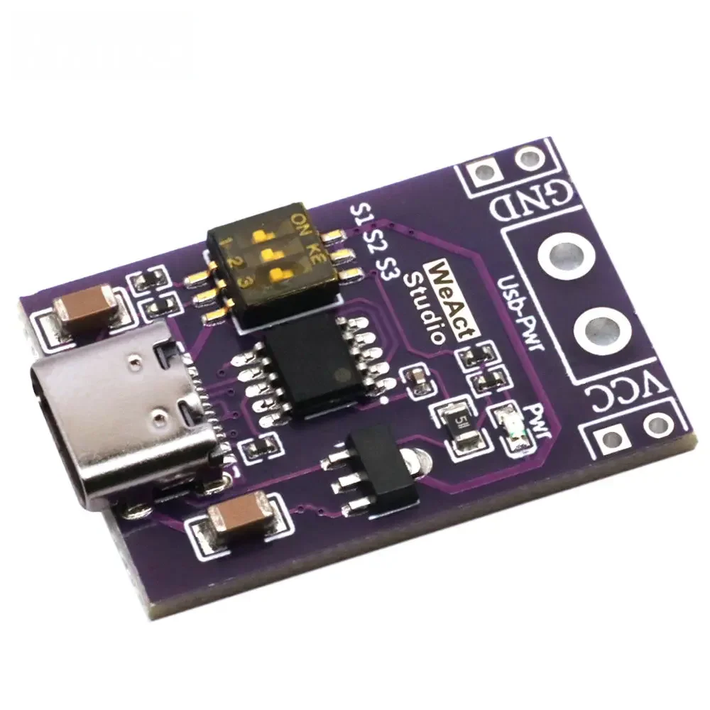Fixed Output 5V/9V/12V/15V/20V Type-C USB PD/QC/AFC Fast Charge Decoy Trigger Module - for Solar Chargers & Phone Fast Charging
