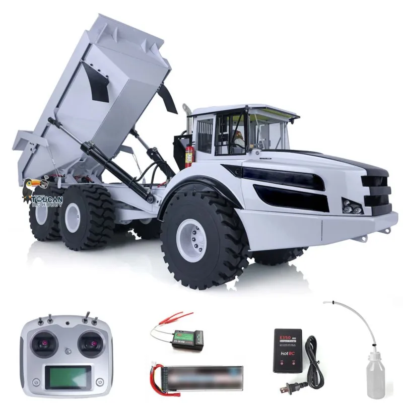 6*6 XDRC A40G 1/14 Metall Hydraulische RC Gelenk Lkw RTR Dumper Modell Motor ESC Licht Sound Fernbedienung batterie THZH1289