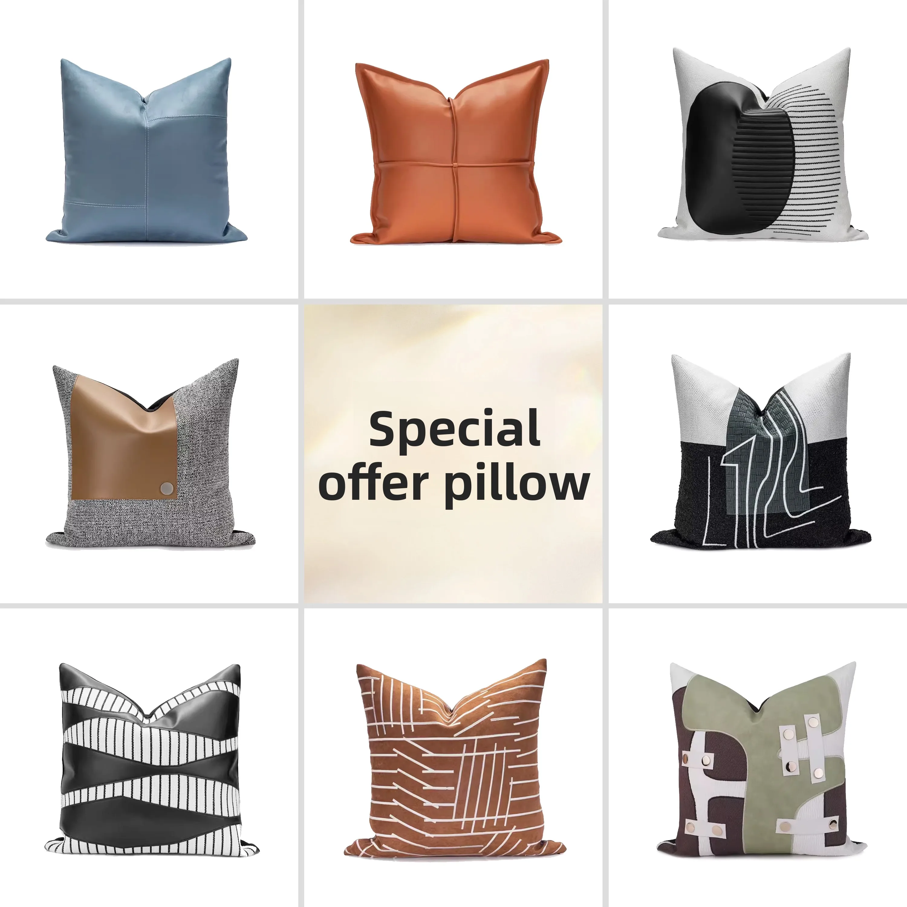 

Light Color Sofa Pillows Nordic Sle Living Room Decorative Cuion Sample Room Home Textile Square Pillow Case