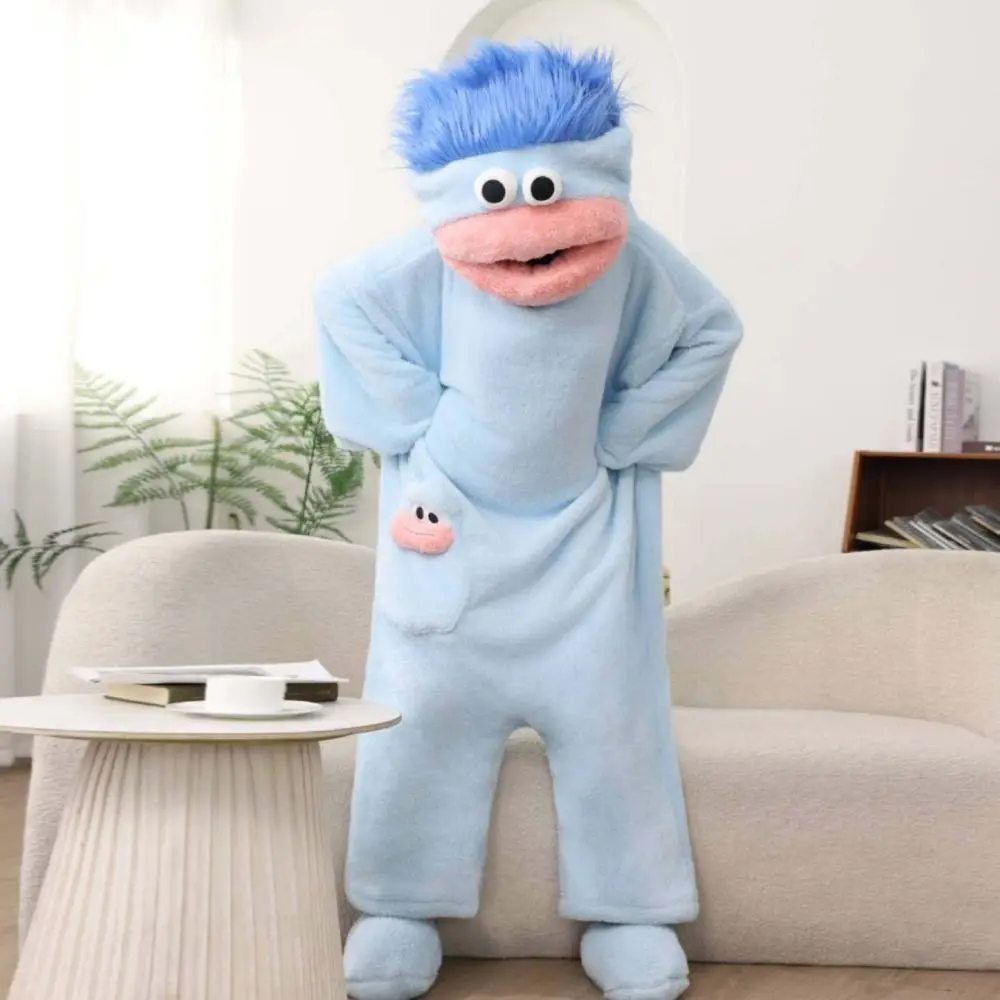 Funny Soft Coral Fleece Big Mouth Onesie Pajamas Thicken Texture Hooded Pajamas Fleece Pajamas Unisex