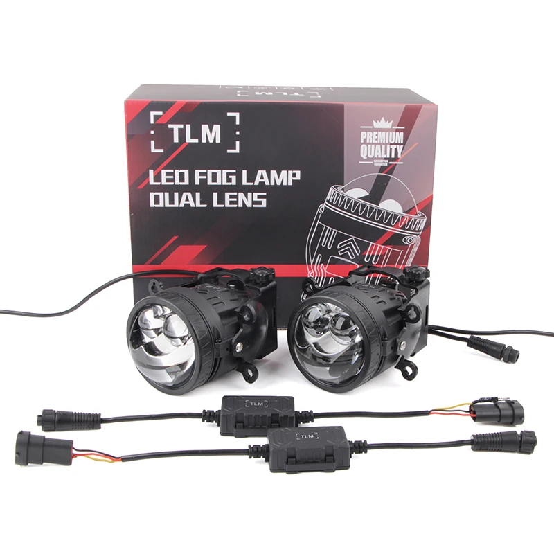 

2 шт. Автомобильные фары 3,0 дюйма с билазерными линзами Противотуманные фары Белый свет 5500K 3800K Двухсветодиодные линзы Противотуманная фара с вентилятором Модернизированная версия