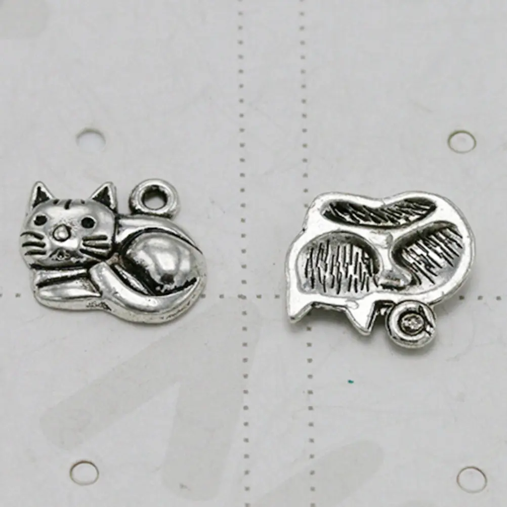 20Pcs Unique Cat Design Alloy Pendant Charms Stylish DIY Jewelry Components for Necklace Bracelet Dangle Scrapbooking Cosplay
