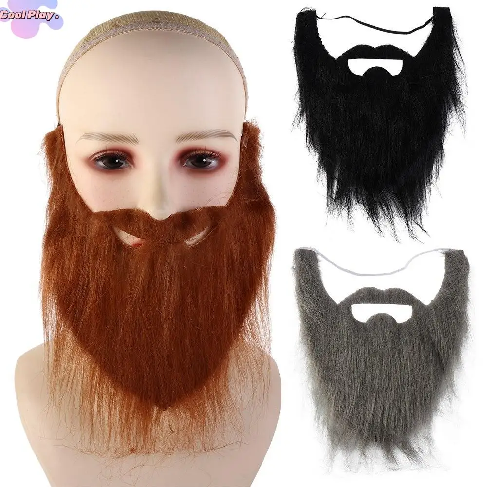 

Large Beard Artificial Beard Realistic Fake Beard Long Fluff Mustache Halloween Fake Mustache Handmade 30cm Santa Claus Cosplay