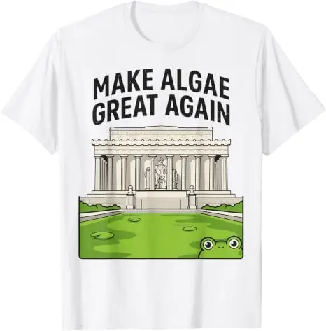 Lustiges „Make Algae Great Again“ Lincoln Reflecting Pool Midterm Frog T-Shirt Y2k Ästhetisches Maga Sarkastisches Witz-T-Shirt Streetwear Geschenke – Detail 11