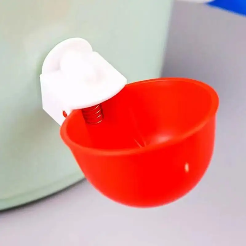 ~5PCS Chicken Drinking Cup Automatic Poultry Drinking Bowl Chicken Waterer Cups Duck Machine Hanging Drinking Bowls Water