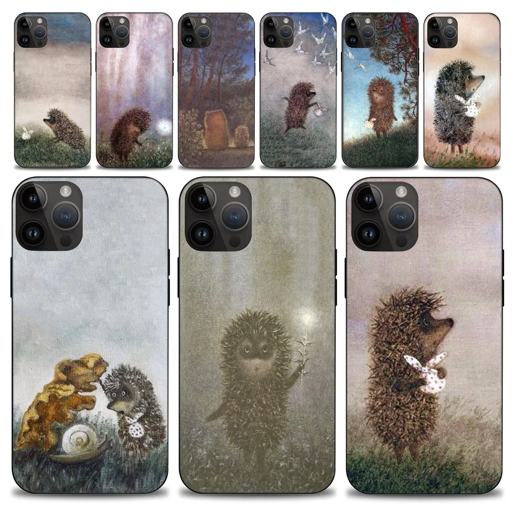 Hedgehog In The Fog Phone Case iphone15 14 13 12 11 Pro Max Mini X 7 8 Soft Case