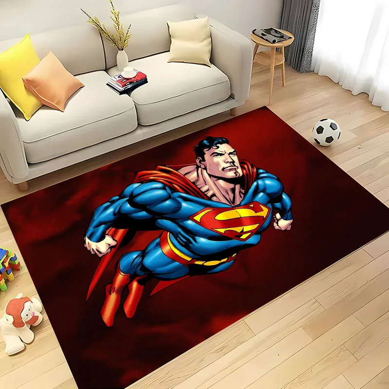 DC Hero Superman Area Carpet,Living Room and Bedroom Household Items, Children's Room Sofa Mat, Doormat Floor Anti-slip Rug,Gift