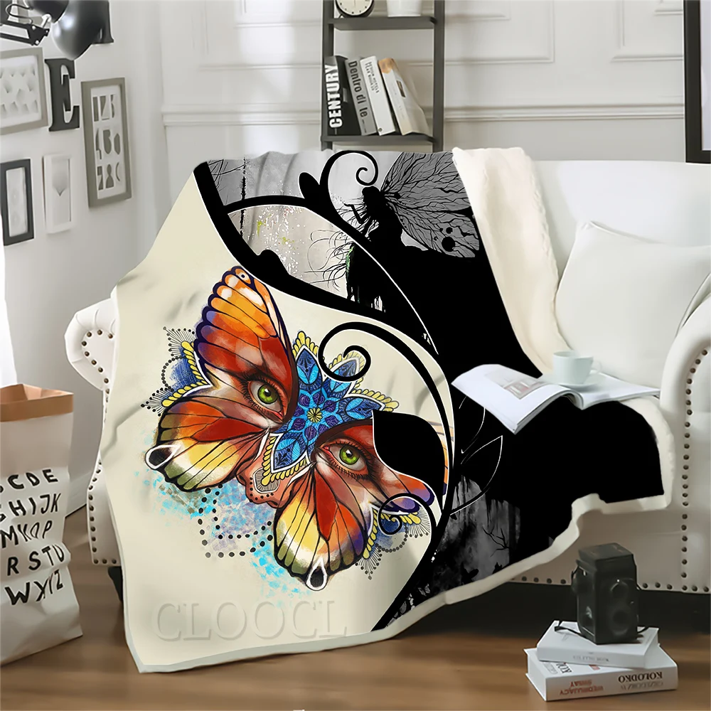 

CLOOCL Fashion Blankets Art Painting Eyes Butterfly 3D Printed Blanket Child Adult Throw Quilts Office Nap Quilt 200*150cm