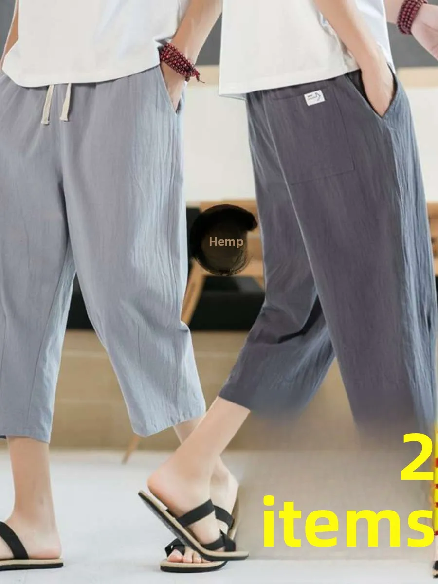 New Men's Linen Cot…