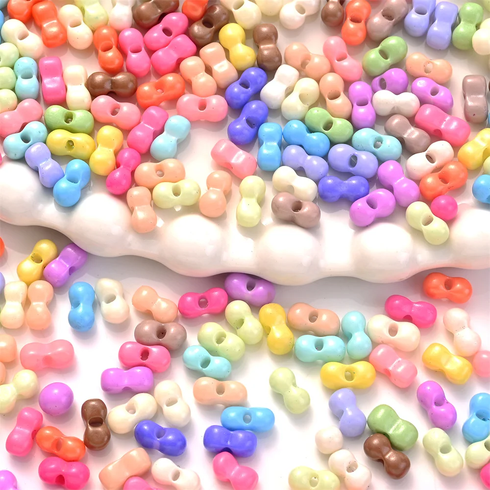 200 Uds. Cuentas de arroz de cristal de maní coloridas de 3x6mm, Mini cuentas espaciadoras sueltas de colores mezclados para fabricación de joyería, pulsera artesanal, collar