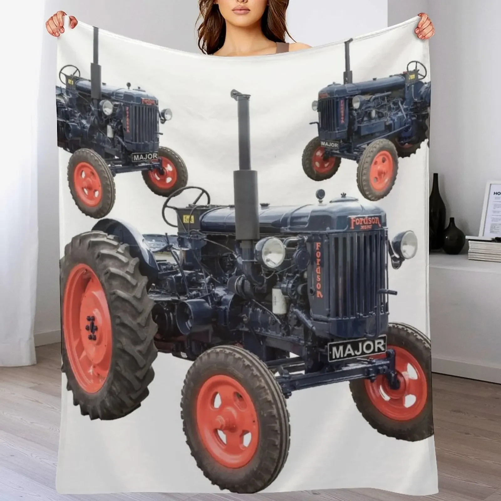 

Vintage tractor Fordson Major Throw Blanket cosplay anime Plaid on the sofa Hairys warm for winter Blankets