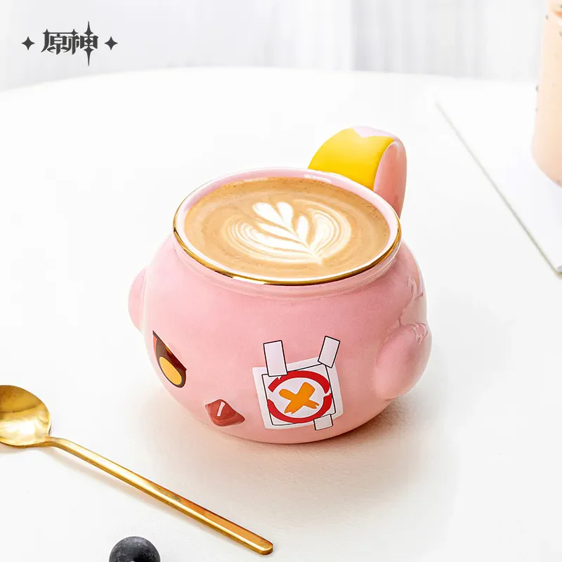 

miHoYo Official Game Genshin Impact Cacucu Ceramic Cup Coffee Cup Afternoon Tea Cup Spoon Anime Accessory Cosplay Halloween Gift