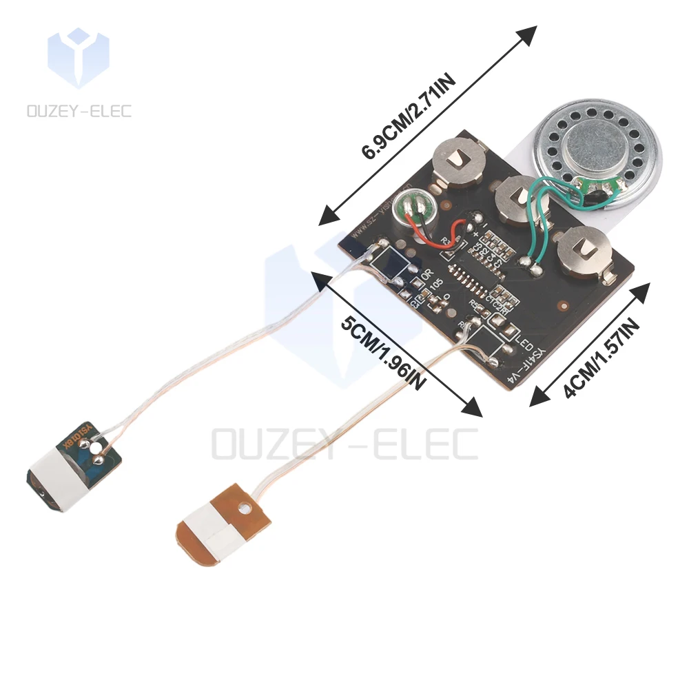 30S Son Voix Musique Enregistreur Conseil Photosensible Sensible Clé Contrôle Programmable Puce Audio Module pour DIY Carte De Voeux