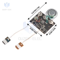 30S Sound Voice Music Recorder Board Photosensitive Sensitive Key Control Programmable Chip Audio Module for DIY Greeting Card