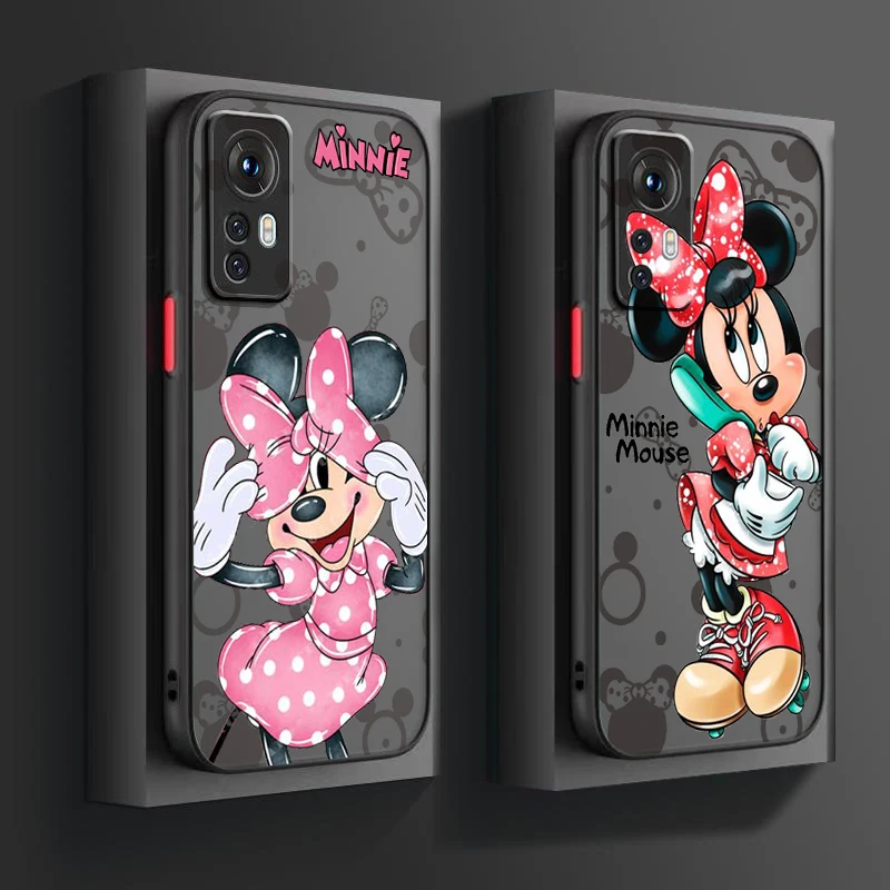 Minnie Fashion Baby For Xiaomi Mi 13 12 12S 12T 12X 11 11T 10 9T Lite Pro Ultra Frosted Translucent Hard Phone Case Phone Case image 2
