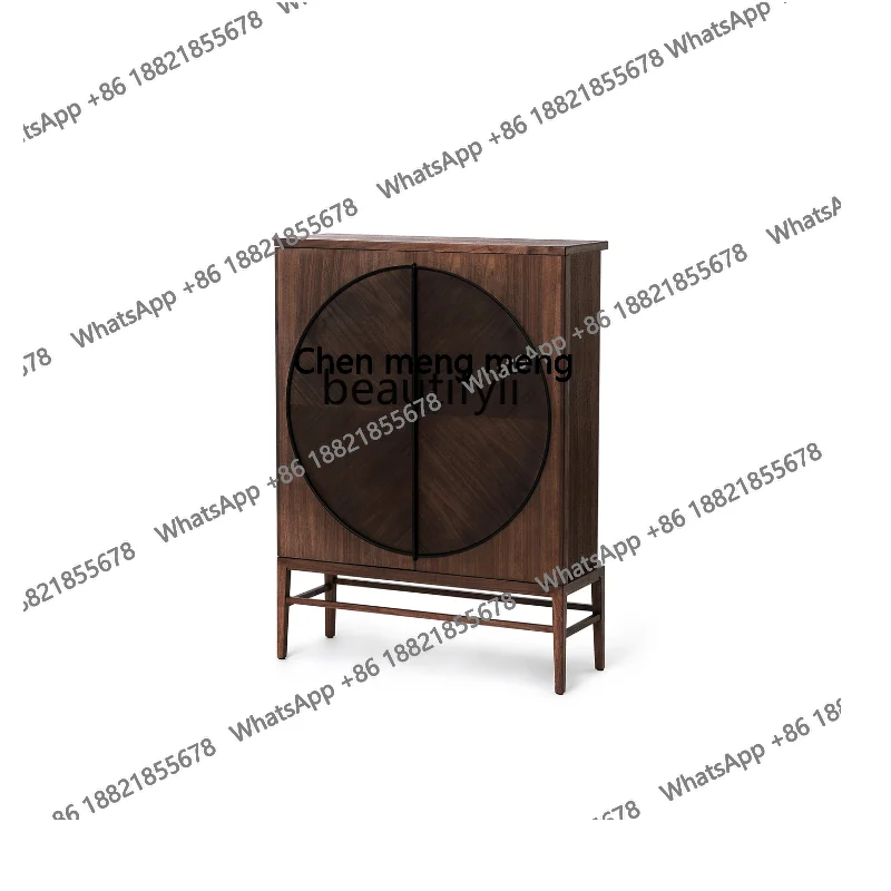 

Modern minimalist North American black walnut locker living room Chinese minimalist solid wood dining side cabinet H