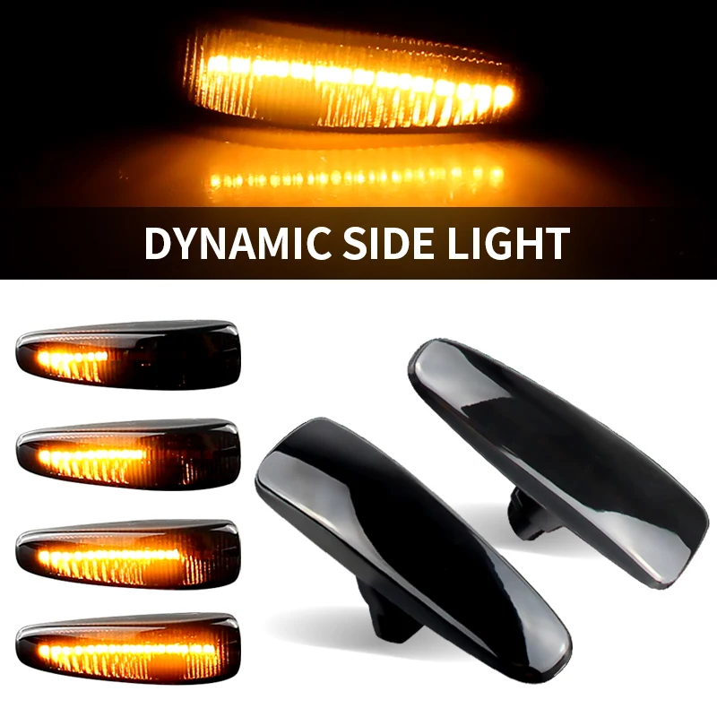 

2PCS LED Dynamic Side Marker Light Car Turn Signal Lamp for Mitsubishi Lancer Outlander Sport Mirage Lancer Includes Evolution X