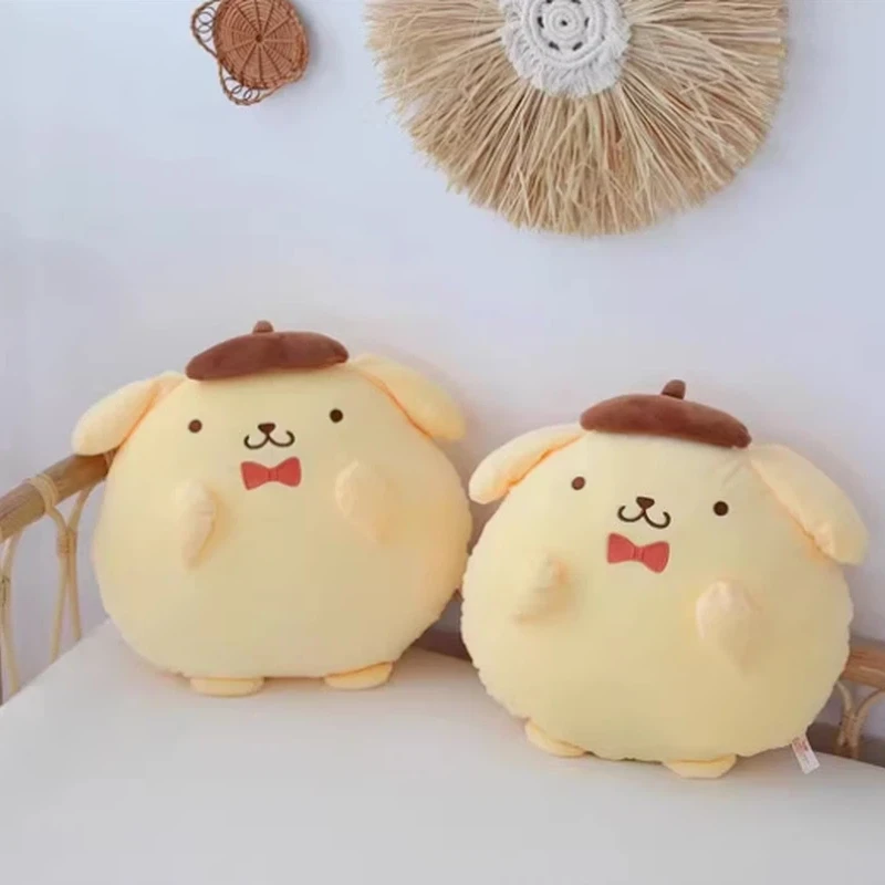 

Sanrio Pom Purin Stuffed Plush Toys Soft Cushion Pillow Blanket Cartoon Kawaii Sweet Dog Plush Dolls Room Decoration Kids Gifts