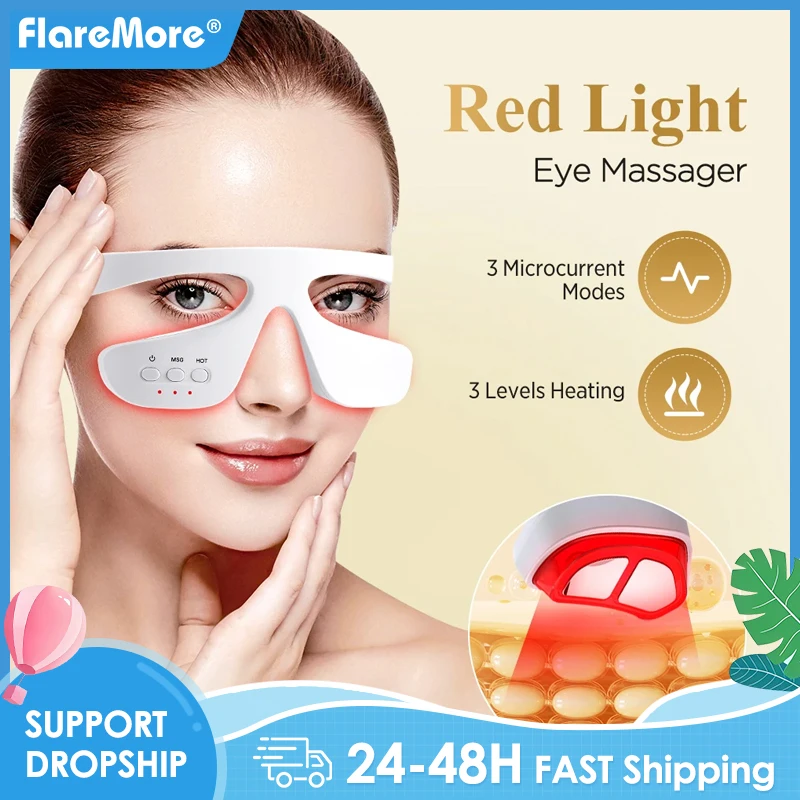 新型振動式アイマッサージャー LEDライトセラピー マイクロカレント 目の疲れ解消 くま対策 リラックス 電動アイマッサージャー