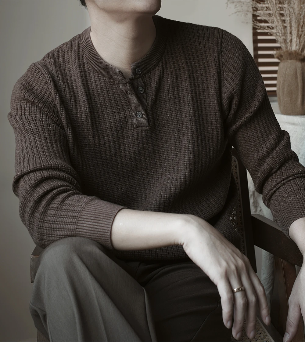 الخريف والشتاء المال القديم سليم صالح مخطط عارضة فضفاض زهرة المشمش محبوك سترة #3