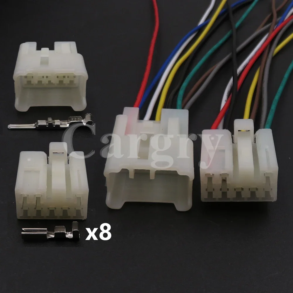 

1 Set 8P 7123-1480 7122-1480 6240-1081 6240-5081 Car Audio Plug AC Assembly Automobile Double Flash Turn Signal Unsealed Socket