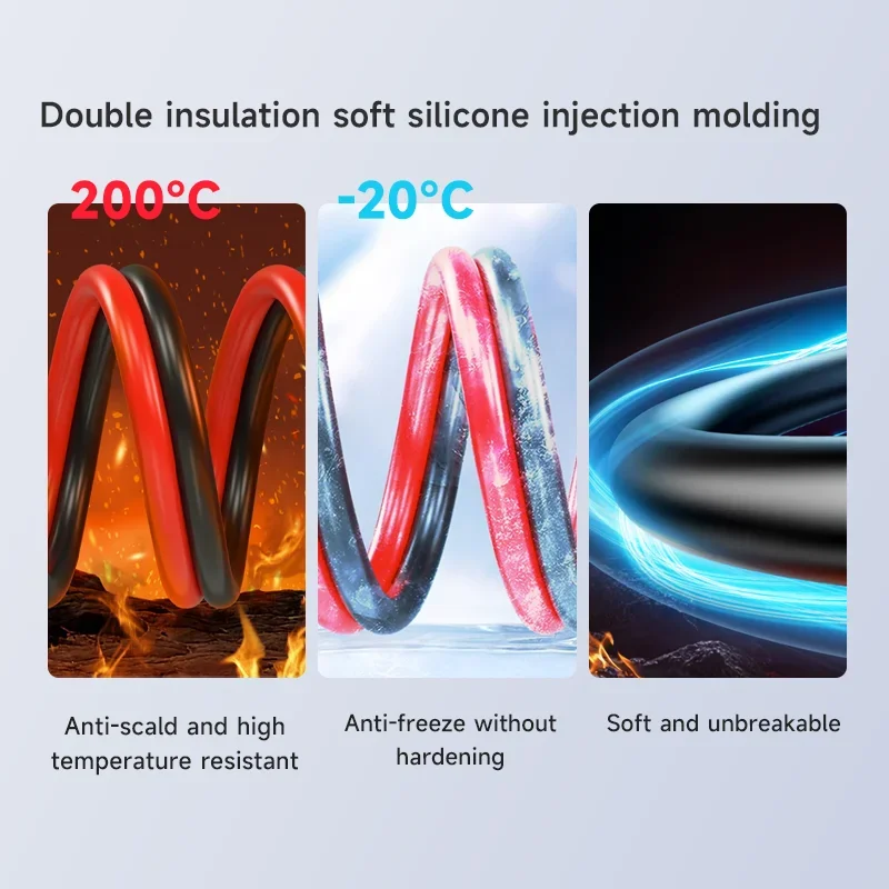 XZZ P2 1000V 25A Cable de prueba de silicona Medición de alta precisión Multímetro Sonda Pin de prueba Lápiz de alambre para reparación de