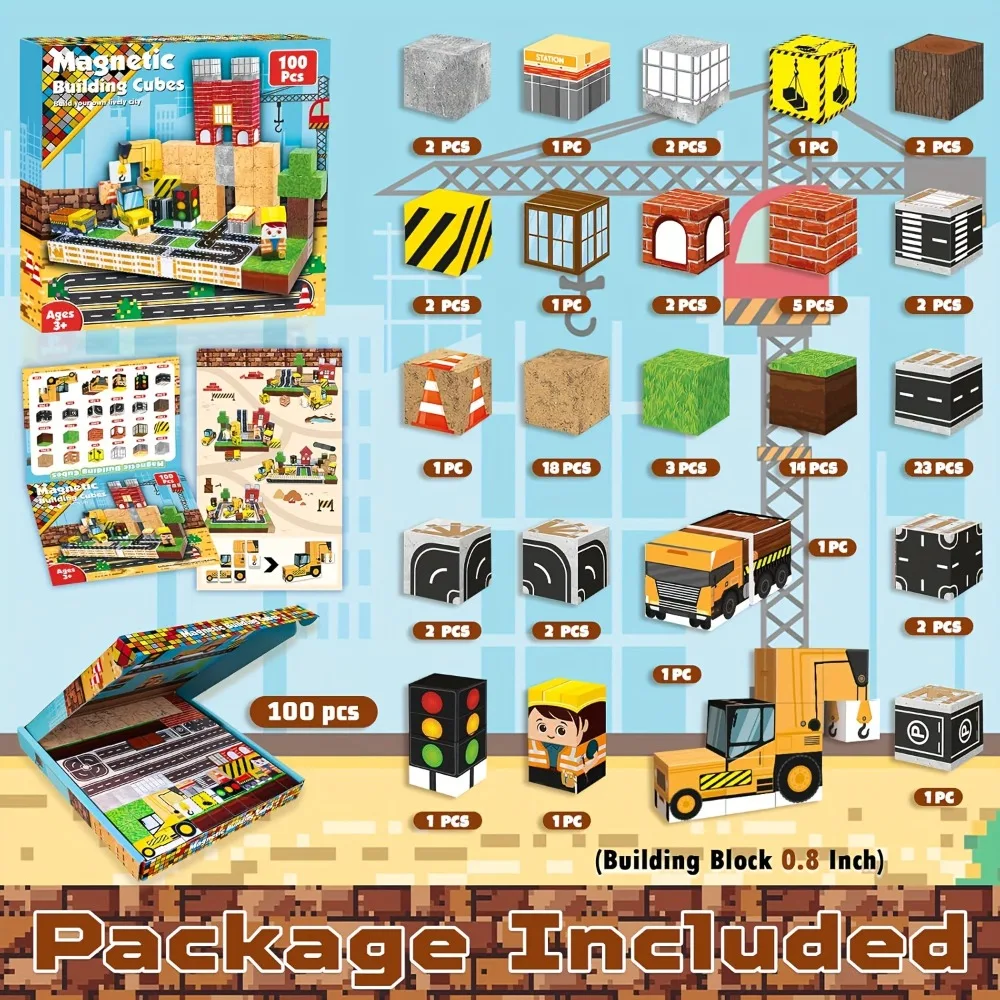 Zabawny zestaw magnetycznych klocków DIY, kreatywne zabawki konstrukcyjne, klocki, kostki, magnes, magma, zabawka edukacyjna dla dzieci