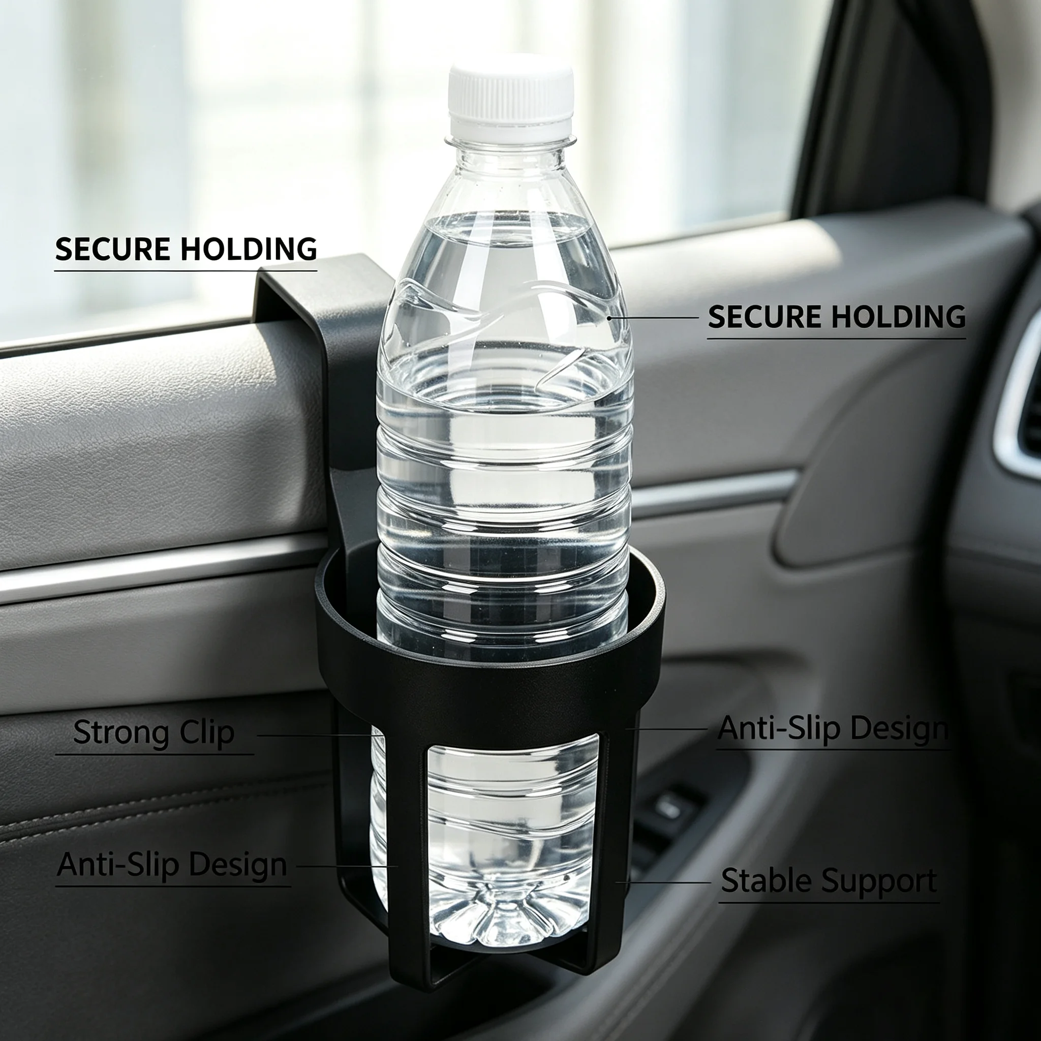 Car Door Cup Holder 1Pc Hollow‑Out Type Hanging Expanded Storage Economical Solution for Car Cup Placement